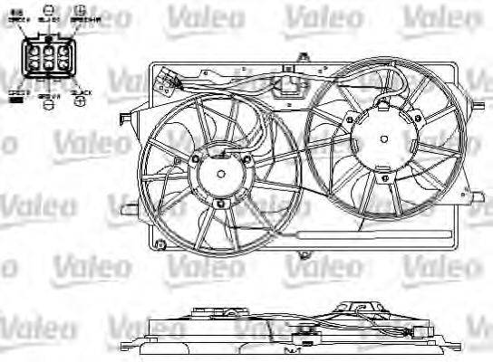 VALEO 696153 Електродвигун, вентилятор радіатора