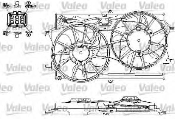 VALEO 696154 Електродвигун, вентилятор радіатора