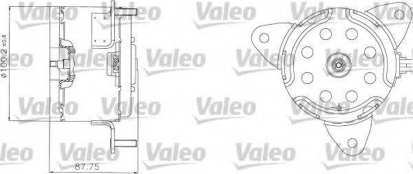 VALEO 698312 Електродвигун, вентилятор радіатора