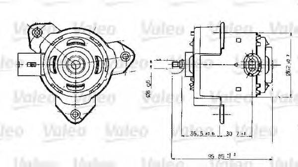 VALEO 698317 Електродвигун, вентилятор радіатора