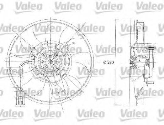 VALEO 698350 Вентилятор, охолодження двигуна