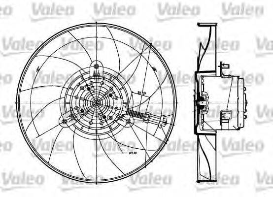 VALEO 698360 Вентилятор, охолодження двигуна