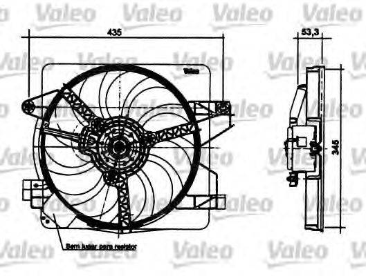 VALEO 698496 Електродвигун, вентилятор радіатора