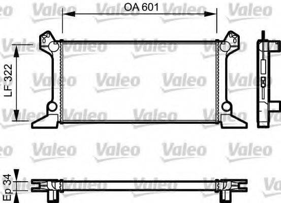 VALEO 730124 Радіатор, охолодження двигуна