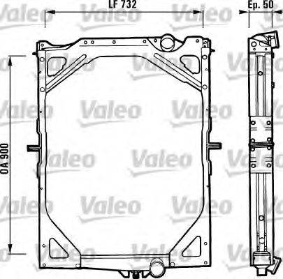 VALEO 730222 Радіатор, охолодження двигуна