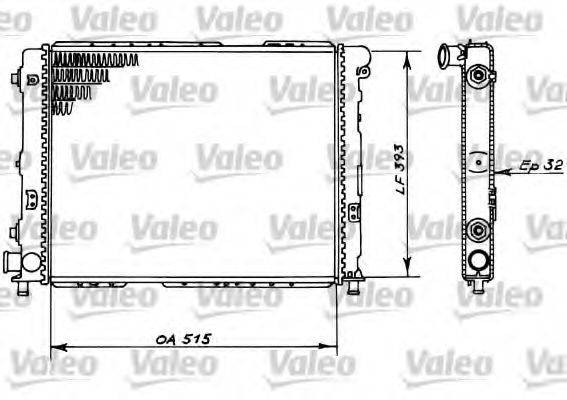 VALEO 730537 Радіатор, охолодження двигуна