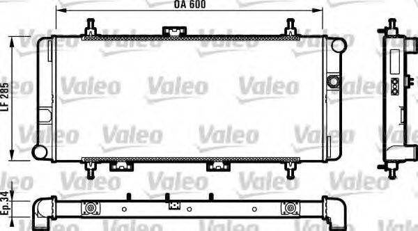 VALEO 730595 Радіатор, охолодження двигуна