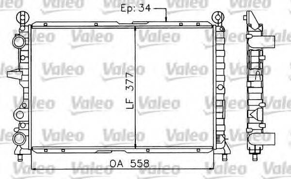 VALEO 730963 Радіатор, охолодження двигуна