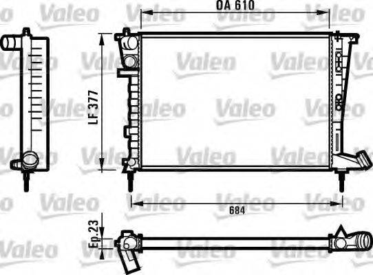 VALEO 731012 Радіатор, охолодження двигуна