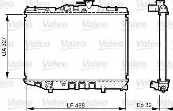 VALEO 731122 Радіатор, охолодження двигуна