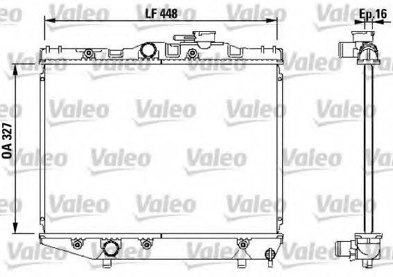 VALEO 731124 Радіатор, охолодження двигуна