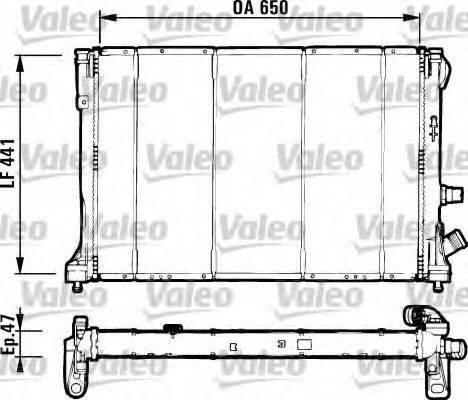 VALEO 731129 Радіатор, охолодження двигуна