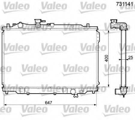 VALEO 731141 Радіатор, охолодження двигуна