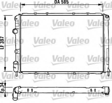 VALEO 731380 Радіатор, охолодження двигуна