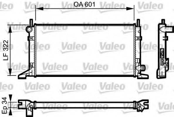 VALEO 731595 Радіатор, охолодження двигуна