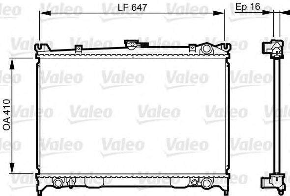 VALEO 731654 Радіатор, охолодження двигуна