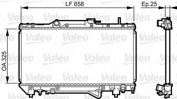 VALEO 731682 Радіатор, охолодження двигуна