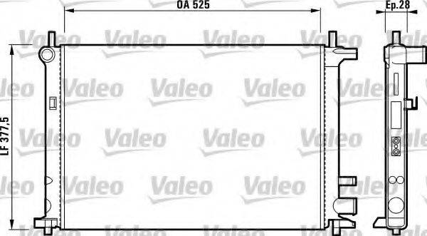 VALEO 731736 Радіатор, охолодження двигуна