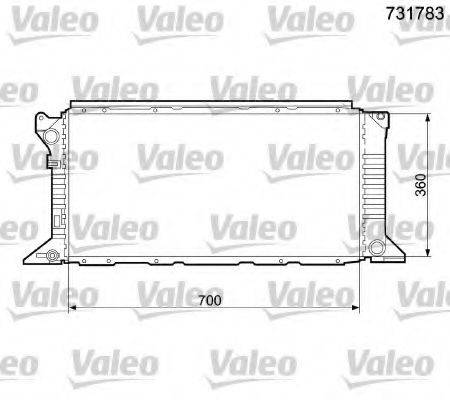 VALEO 731783 Радіатор, охолодження двигуна