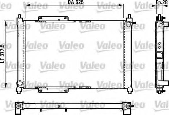 VALEO 731816 Радіатор, охолодження двигуна