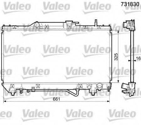 VALEO 731830 Радіатор, охолодження двигуна