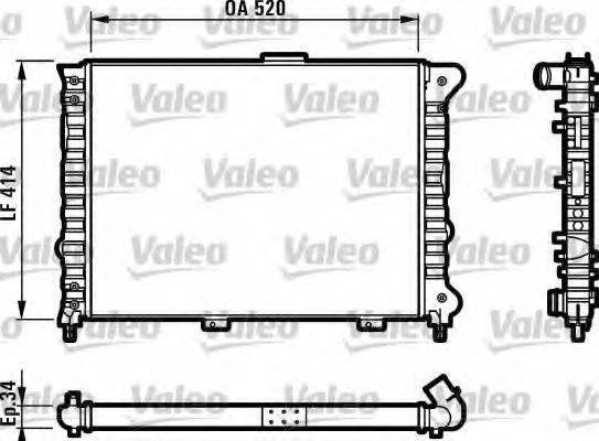 VALEO 732011 Радіатор, охолодження двигуна