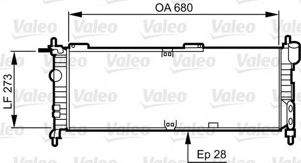 VALEO 732032 Радіатор, охолодження двигуна