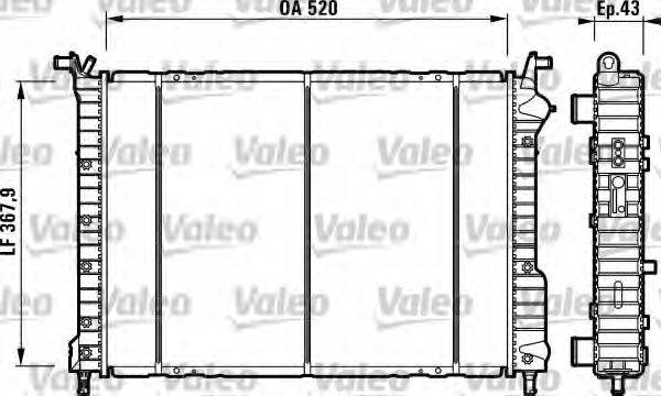 VALEO 732147 Радіатор, охолодження двигуна