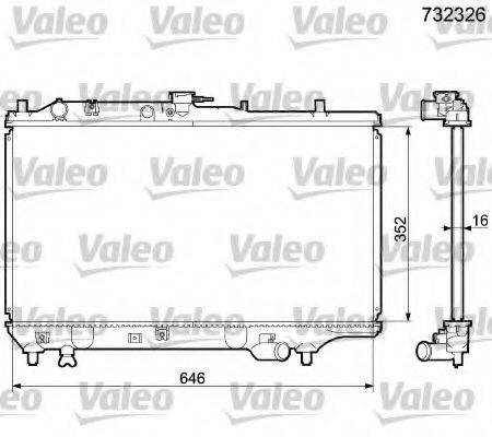 VALEO 732326 Радіатор, охолодження двигуна