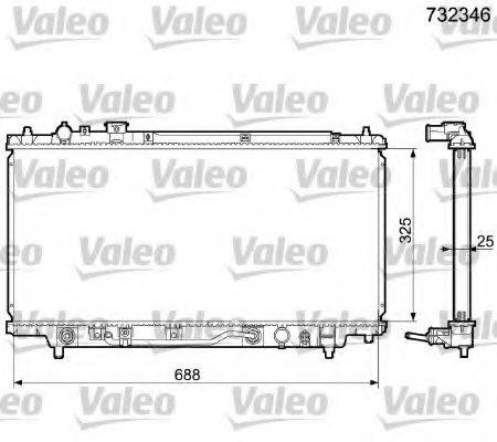 VALEO 732346 Радіатор, охолодження двигуна