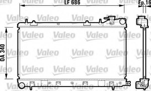 VALEO 732410 Радіатор, охолодження двигуна