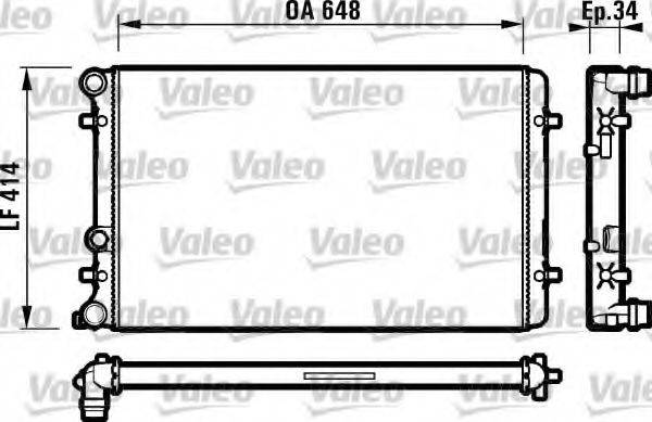 VALEO 732427 Радіатор, охолодження двигуна