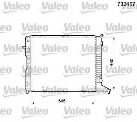 VALEO 732457 Радіатор, охолодження двигуна