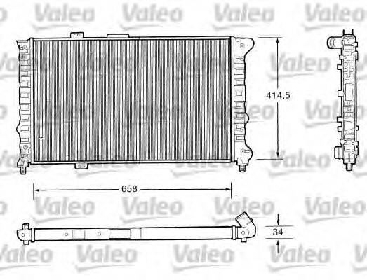 VALEO 732505 Радіатор, охолодження двигуна