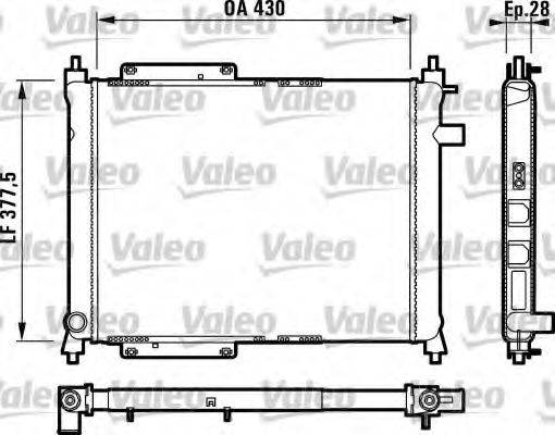 VALEO 732759 Радіатор, охолодження двигуна