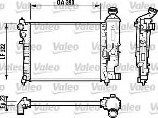 VALEO 732807 Радіатор, охолодження двигуна