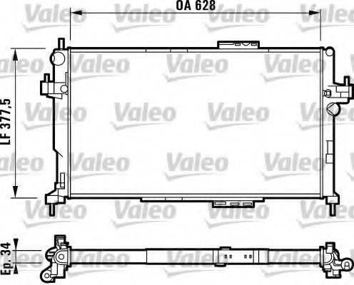 VALEO 732824 Радіатор, охолодження двигуна