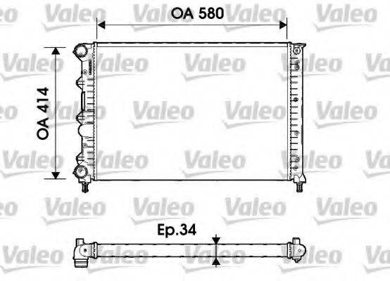 VALEO 732854 Радіатор, охолодження двигуна