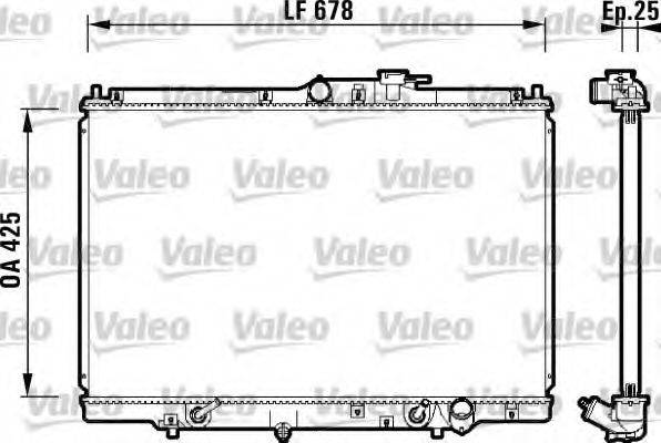 VALEO 734112 Радіатор, охолодження двигуна