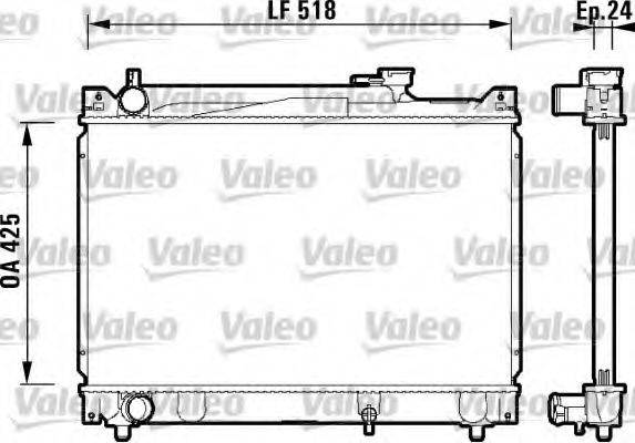 VALEO 734213 Радіатор, охолодження двигуна