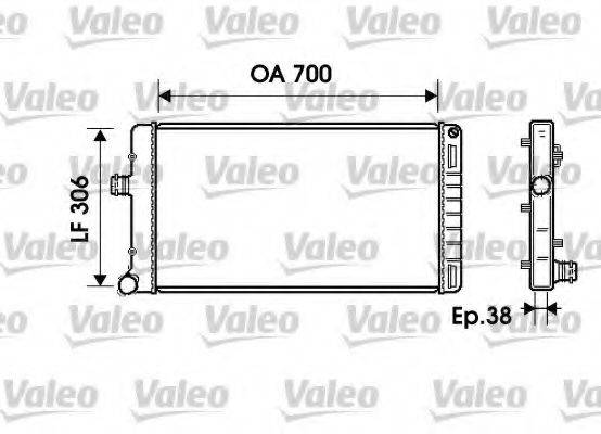 VALEO 734224 Радіатор, охолодження двигуна