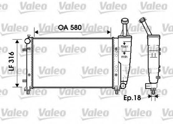 VALEO 734363 Радіатор, охолодження двигуна