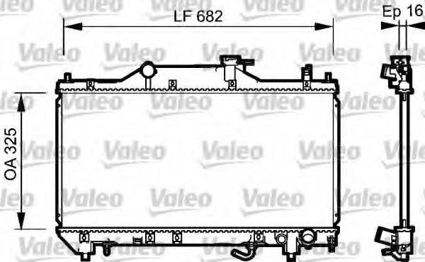 VALEO 734490 Радіатор, охолодження двигуна