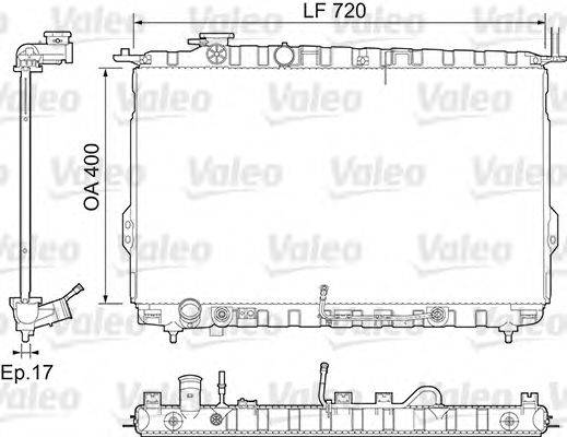 VALEO 734974 Радіатор, охолодження двигуна