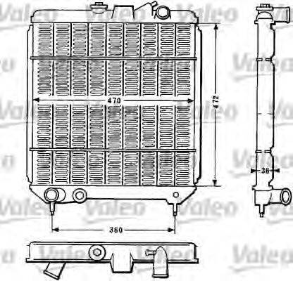 VALEO 810886 Радіатор, охолодження двигуна