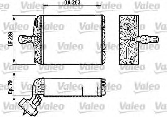 VALEO 817158 Випарник, кондиціонер