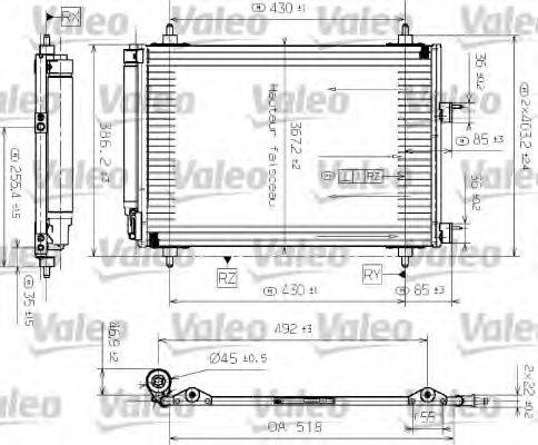 VALEO 817524 Конденсатор, кондиціонер