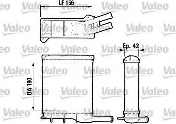 VALEO 883404 Теплообмінник, опалення салону