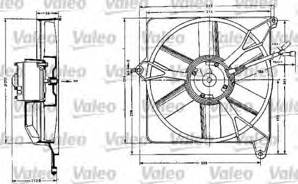 VALEO 883554 Електродвигун, вентилятор радіатора