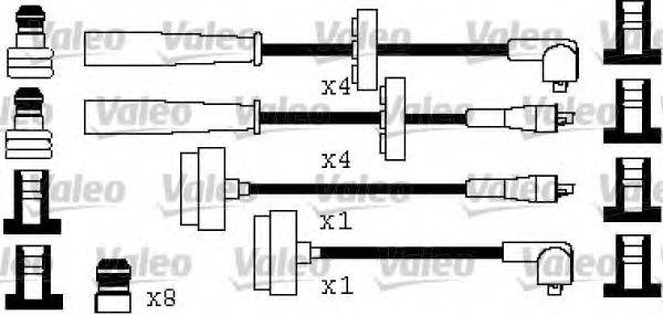 VALEO 346521 Комплект дротів запалювання